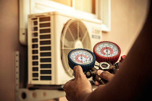 Professional Air Conditioning Service technician working in Vernon, NY